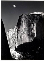 The Moon & Half Dome by Ansel Adams